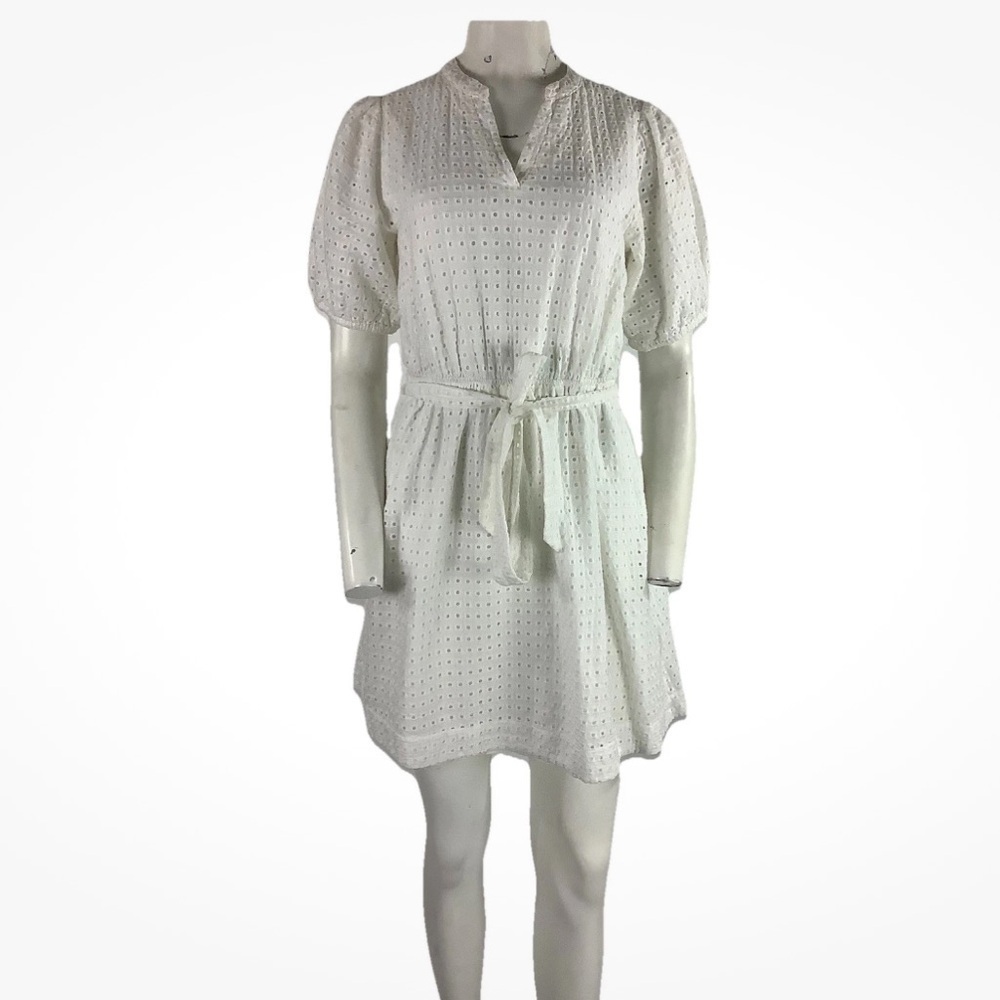 Draper James Sz M 100% Cotton All Over Eyelet Fit & Flare Spring Sumer Dress